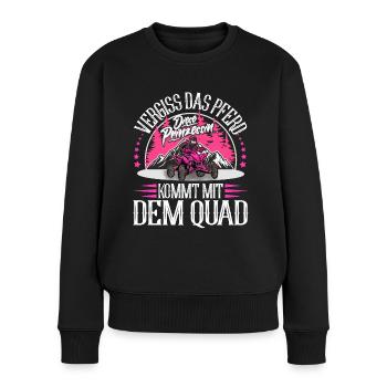 Quad ATV Offroad Quadfahrer - Frauen Premium Bio Pullover - Schwarz - Vorne - Julia (174cm)