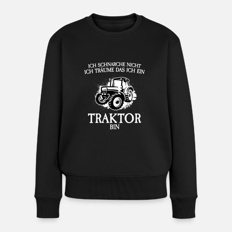 Ich schnarche nicht Ich träume das Ich ein Trakt - Frauen Premium Bio Pullover - Schwarz