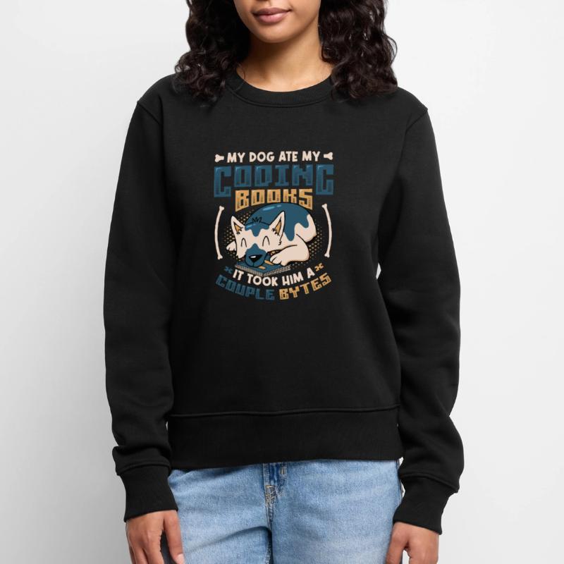 Hund Bytes Code Computer Scherz Programmierung Frauen Premium Bio Pullover