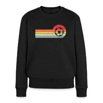 Football Rétro Vintage - Pull Premium bio Femme - noir - Devant - Julia (174cm)