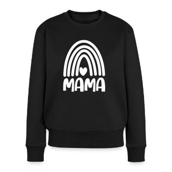 Mama - Frauen Premium Bio Pullover - Schwarz - Vorne - Julia (174cm)