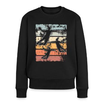 Handball Handball Joueur de handball féminin - Pull Premium bio Femme - noir - Devant - Julia (174cm)