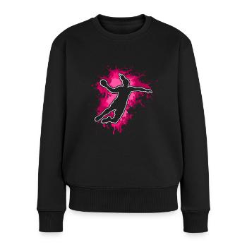 Handball Handball Joueur de handball féminin - Pull Premium bio Femme - noir - Devant - Julia (174cm)