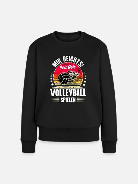 Volleyball - Frauen Premium Bio Pullover - Schwarz