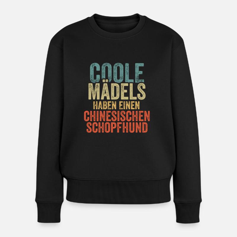 Chinesischer Schopfhund - Frauen Premium Bio Pullover - Schwarz