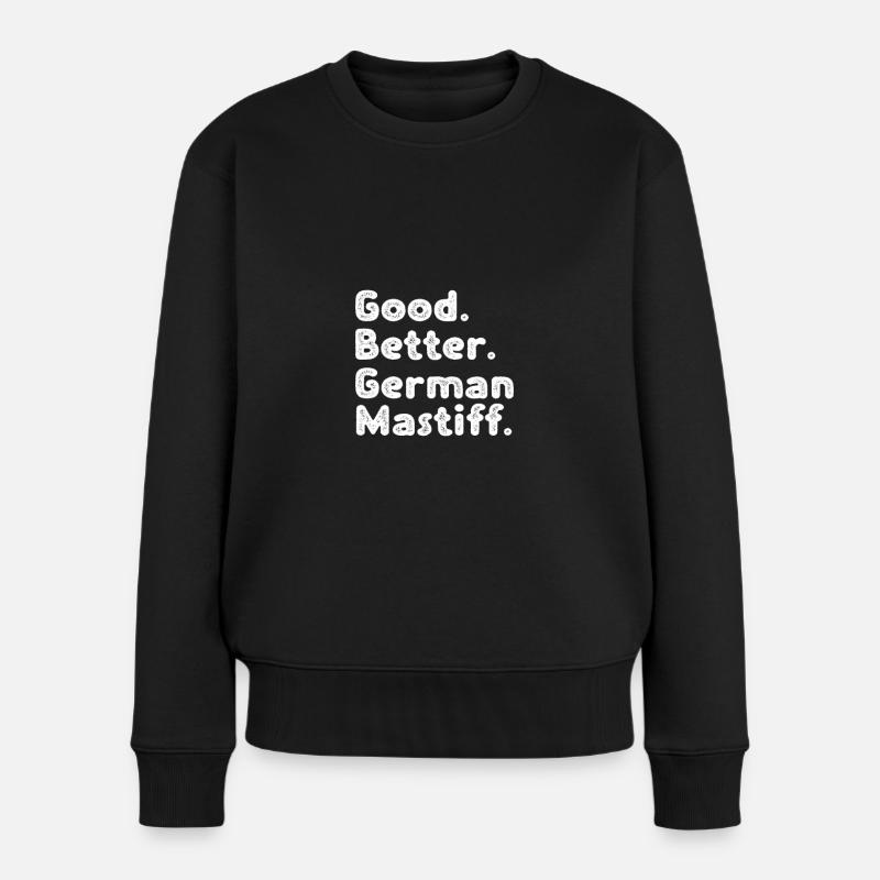 Deutsche Dogge - Frauen Premium Bio Pullover - Schwarz