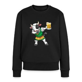 Ko Marquee Øl Dabbing Cows Fair - Premium økologisk sweatshirt til kvinder - sort - Foran - Julia (174cm)