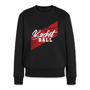 Joueurs de basket-ball - Pull Premium bio Femme - noir - Devant - Julia (174cm)