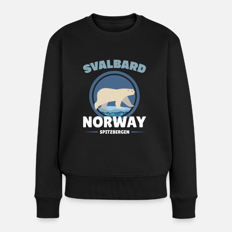 Norwegen Svalbard Spitzbergen Eisbären Natur polar - Frauen Premium Bio Pullover - Schwarz
