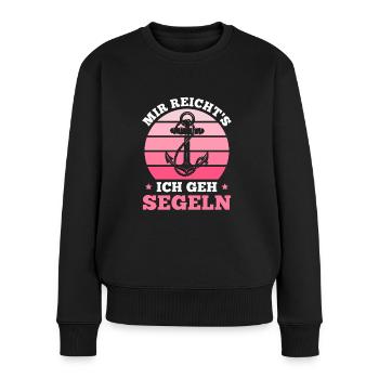 Segeln Segelschiff Kapitänin Seglerin - Frauen Premium Bio Pullover - Schwarz - Vorne - Julia (174cm)
