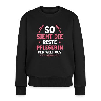Altenpflege Pflegeheim Beste Pflegerin - Frauen Premium Bio Pullover - Schwarz - Vorne - Julia (174cm)