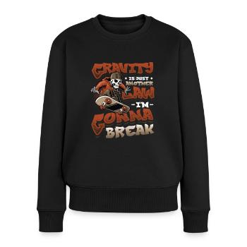 Skateboard Halfpipe, Tricks, Skateboarding - Women's Premium Organic Jumper - black - Front - Julia (174cm)