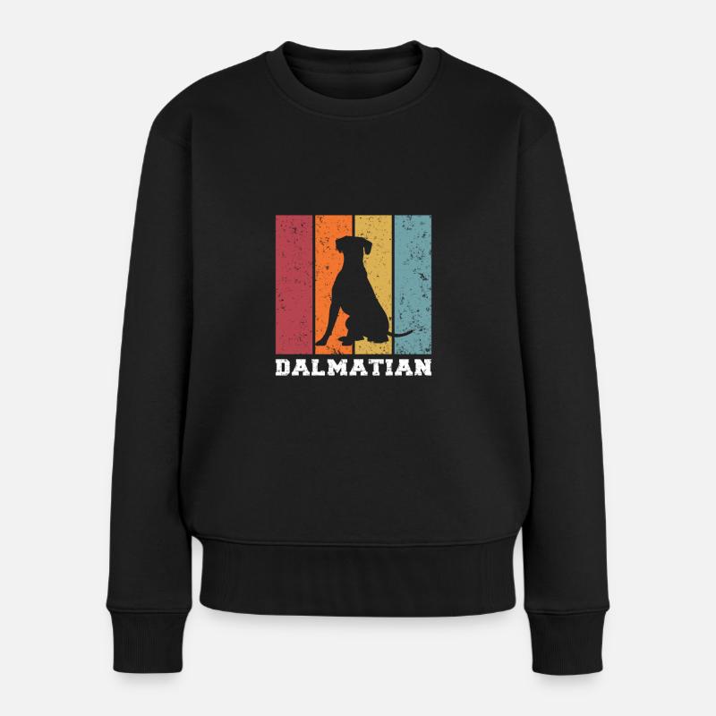 Dalmatiner - Frauen Premium Bio Pullover - Schwarz