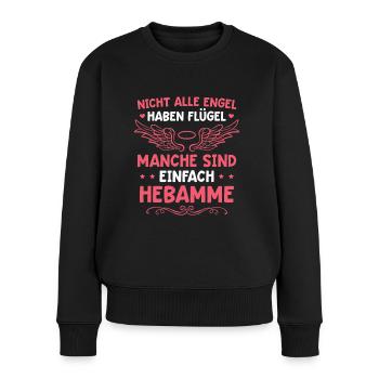Arzthelferin Entbindungspflegerin Hebamme Geschenk - Frauen Premium Bio Pullover - Schwarz - Vorne - Julia (174cm)