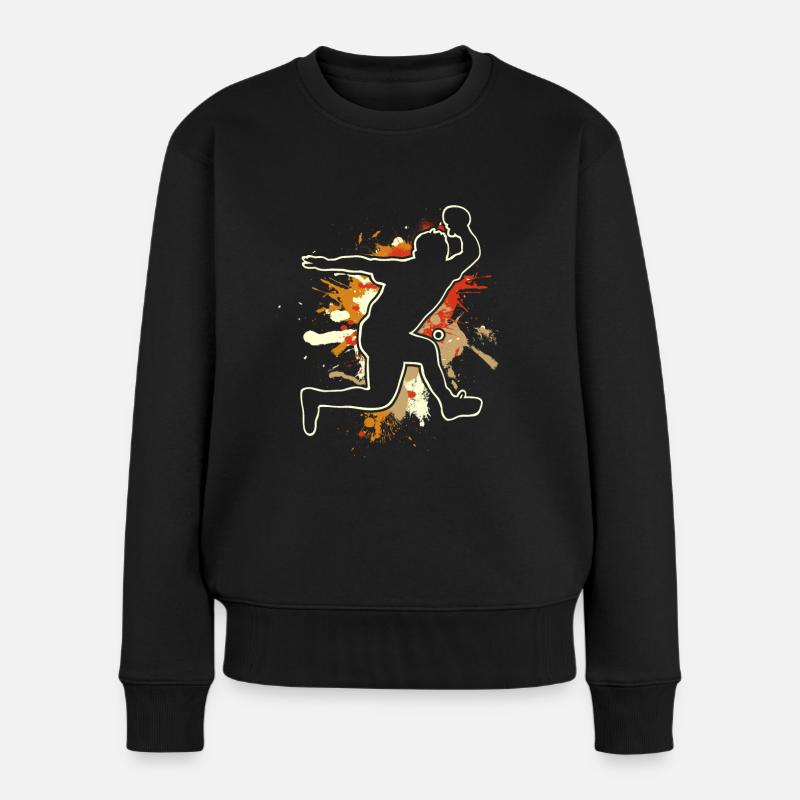 Tischtennis - Frauen Premium Bio Pullover - Schwarz