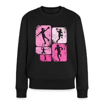 Handballeur handballeur - Pull Premium bio Femme - noir - Devant - Julia (174cm)