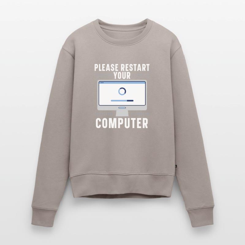 Please Restart Your Computer Coding Tech Support Frauen Premium Bio Pullover