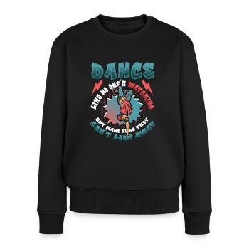 Danser comme si personne ne regardait la danse hip hop - Pull Premium bio Femme - noir - Devant - Julia (174cm)