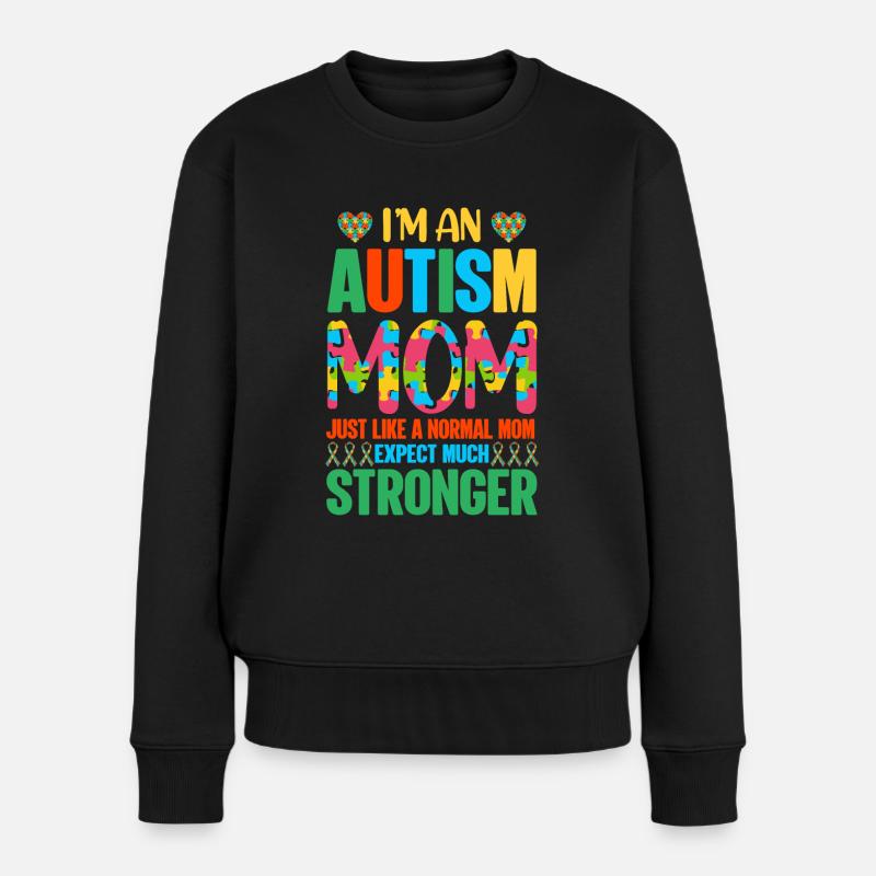 Autismus Autist - Frauen Premium Bio Pullover - Schwarz