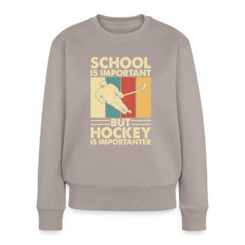 Eishockey Hockey sur glace - Pull Premium bio Femme - taupe - Devant - Julia (174cm)