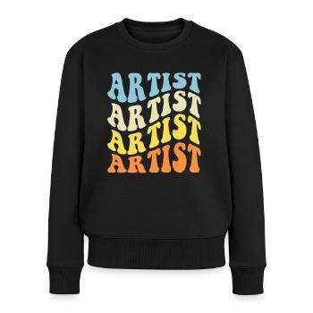 Artiste - Pull Premium bio Femme - noir - Devant - Julia (174cm)