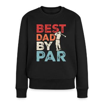 Golf Golfer Papa - Frauen Premium Bio Pullover - Schwarz - Vorne - Julia (174cm)