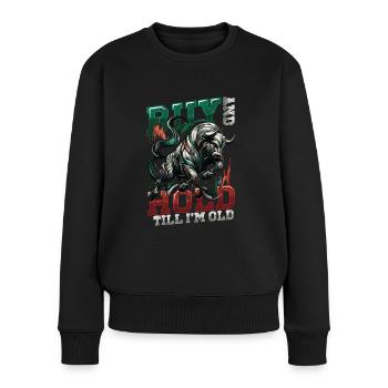 Finanzielle Freiheit Aktien Investor Börse - Frauen Premium Bio Pullover - Schwarz - Vorne - Julia (174cm)