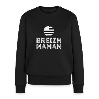 Breizh Mom Breton Flag Mother's Day - Women's Premium Organic Jumper - black - Front - Julia (174cm)