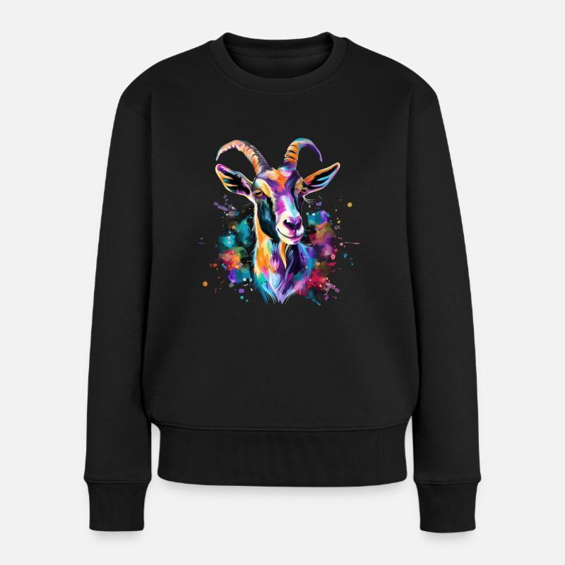 Cadeau de chèvre - Pull Premium bio Femme - noir