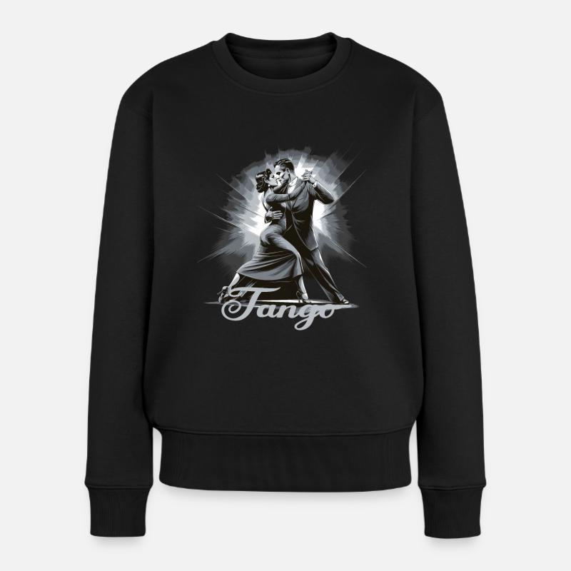 Tango Tanz für einen Tango Tänzer Tänzerinnen - Frauen Premium Bio Pullover - Schwarz