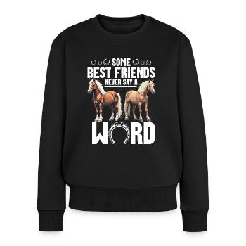 Propriétaire de chevaux équitation Giant Haflinger - Pull Premium bio Femme - noir - Devant - Julia (174cm)