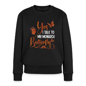 Monarch Butterfly Owner Insect Entomologist - Frauen Premium Bio Pullover - Schwarz - Vorne - Julia (174cm)