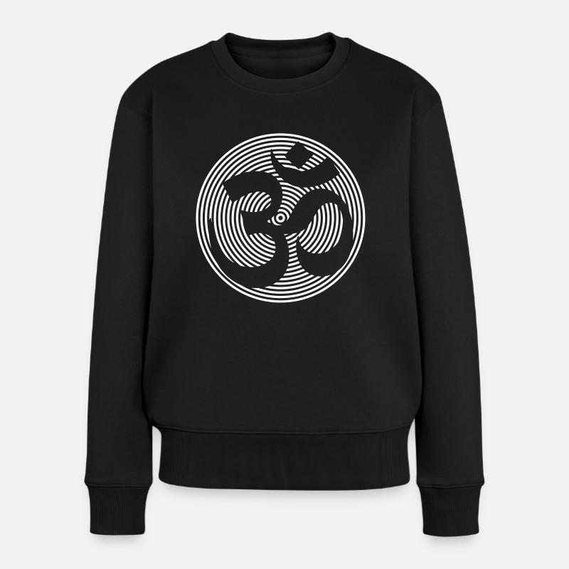 Tekno om aum 23 - Frauen Premium Bio Pullover - Schwarz