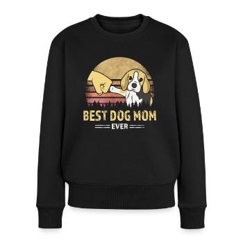 Best Dog Mom Ever - idée cadeau pour les propriétaires de chiens - Pull Premium bio Femme - noir - Devant - Julia (174cm)