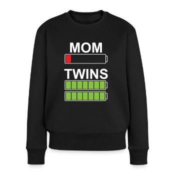 Mom Twins mother of twins mom - Women's Premium Organic Jumper - black - Front - Julia (174cm)