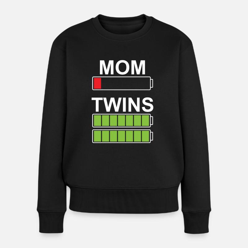 Maman Twins mère de jumeaux maman - Pull Premium bio Femme - noir