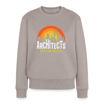 Architecte Cadeau Profession Architecture Emploi Architecte - Pull Premium bio Femme - taupe - Devant - Julia (174cm)