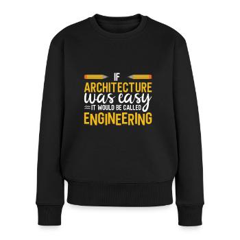 Architecte Cadeau Profession Architecture Emploi Architecte - Pull Premium bio Femme - noir - Devant - Julia (174cm)