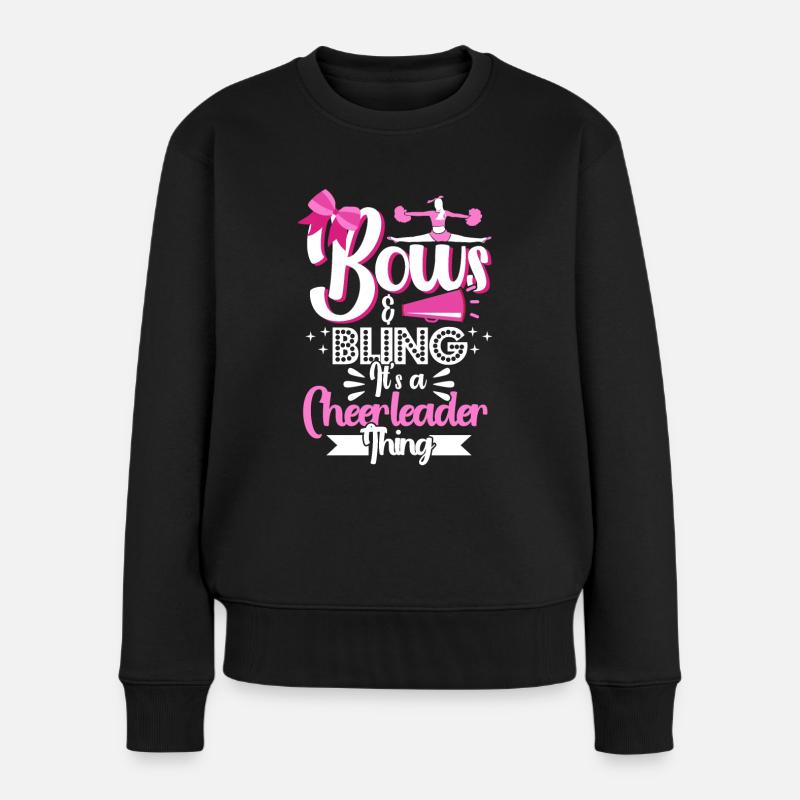 Cheerleading Cheerleader Cheering Team Cheer Coach - Frauen Premium Bio Pullover - Schwarz