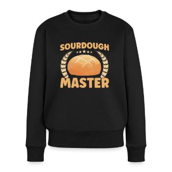 Bread Baking Gift Bakery Quote Baker - Women's Premium Organic Jumper - black - Front - Julia (174cm)