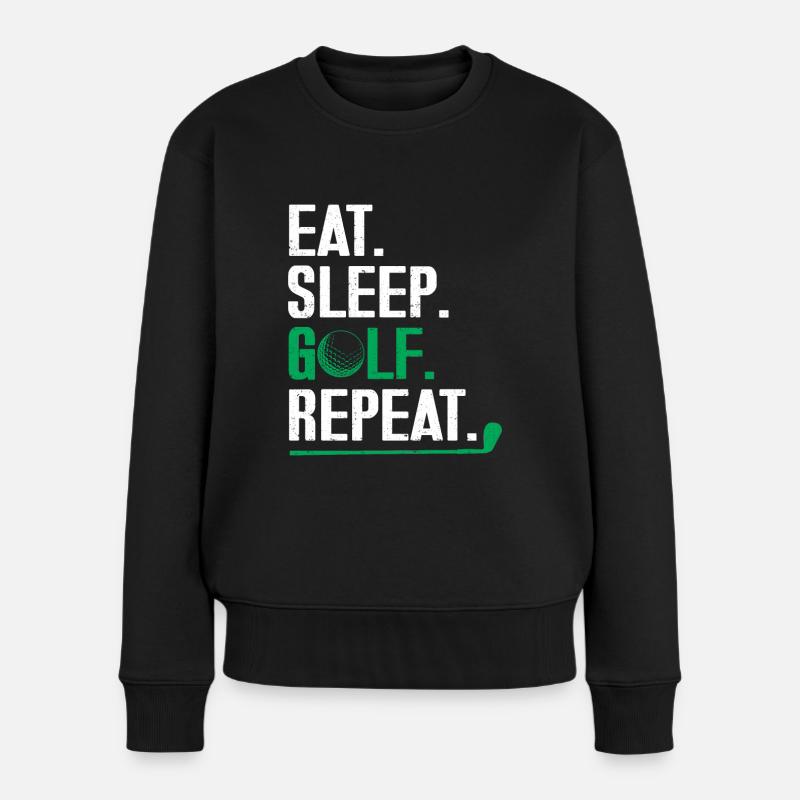 Golf Geschenk Für Golfer - Frauen Premium Bio Pullover - Schwarz