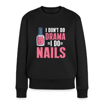 Nageltechniker Nagelstudio Nail Tech - Frauen Premium Bio Pullover - Schwarz - Vorne - Julia (174cm)