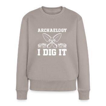 Archaeologist Archaeology - Women's Premium Organic Jumper - taupe - Front - Julia (174cm)