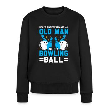 Boule de bowling Bowler - Pull Premium bio Femme - noir - Devant - Julia (174cm)