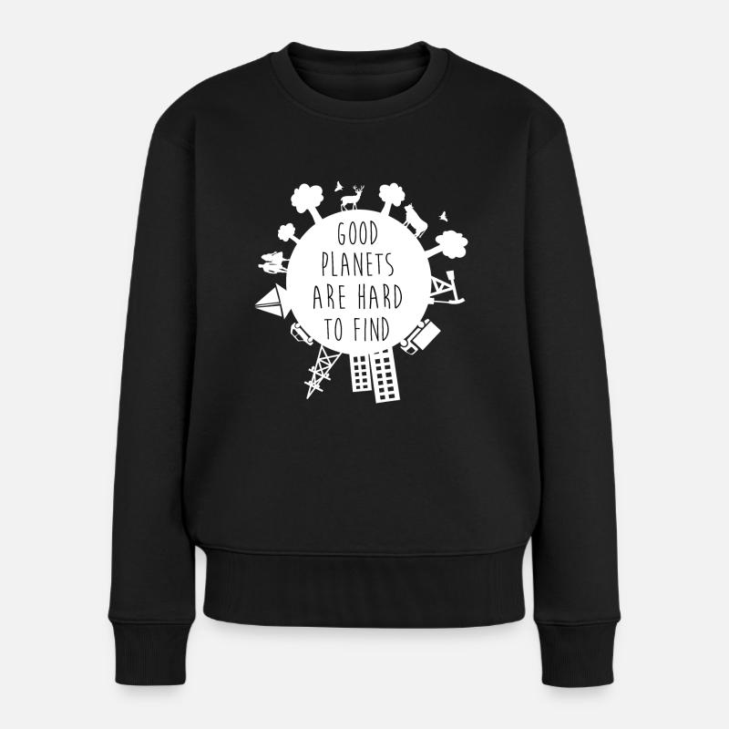 Planet B? - Frauen Premium Bio Pullover - Schwarz