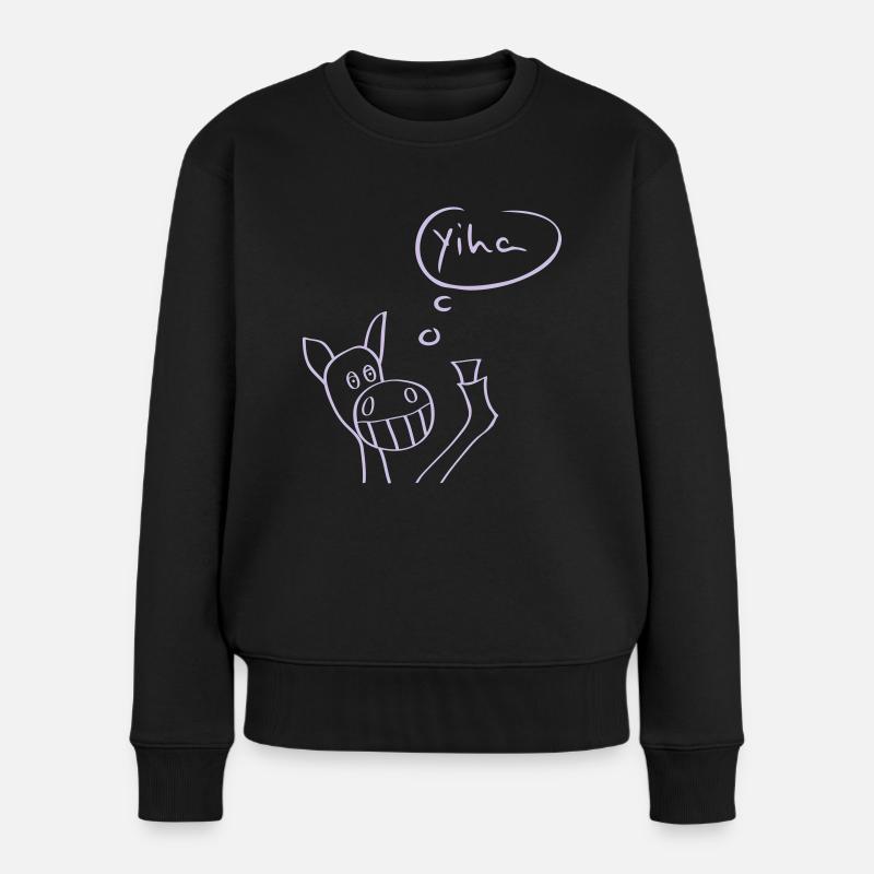 Honigkuchenpferd / Honeypiehorse - Frauen Premium Bio Pullover - Schwarz