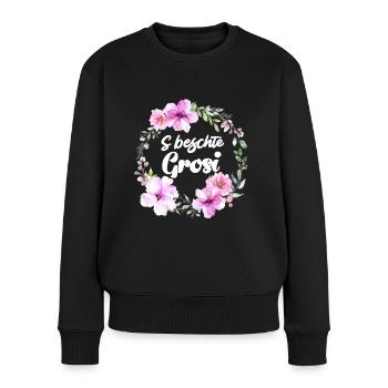 S Beschte Grosi Grand-mère Suisse Suisse Allemande Grand-mère - Pull Premium bio Femme - noir - Devant - Julia (174cm)