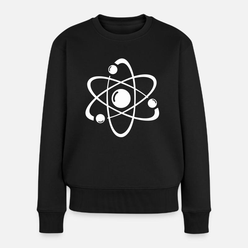 atom - Frauen Premium Bio Pullover - Schwarz