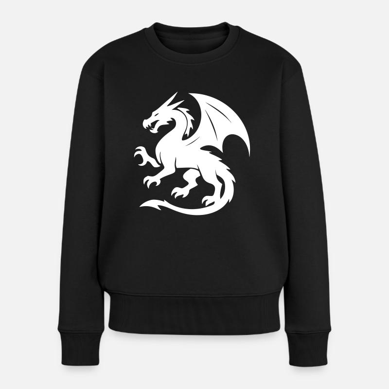 Dragon (blanc) - Pull Premium bio Femme - noir