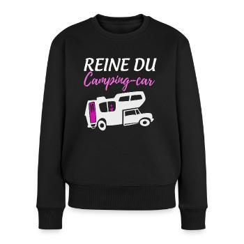 Ma Femme C'est La Reine Du Camping-car - Pull Premium bio Femme - noir - Devant - Julia (174cm)